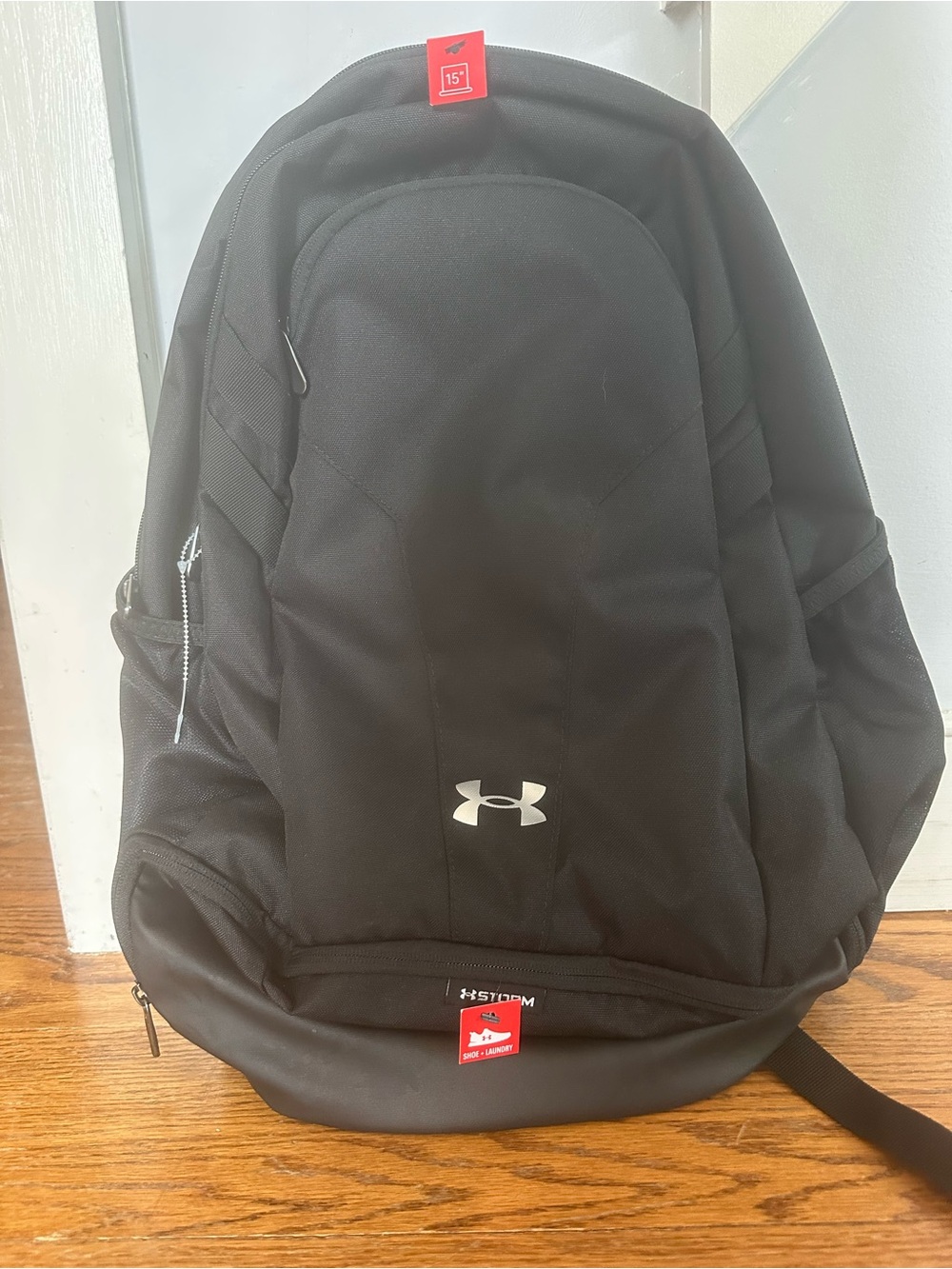 Under Armour Black Backpack with White Logo